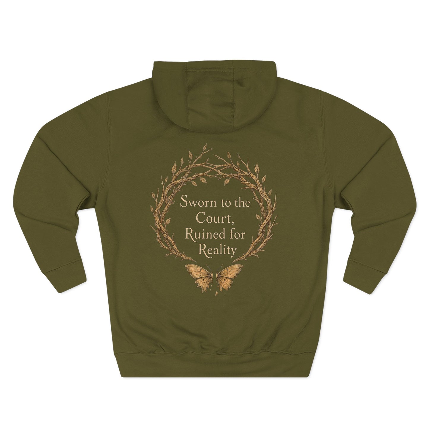 Copy of Sworn to the Court, Ruined for Reality Hoodie — Embroidered Fantasy Reader Pullover
