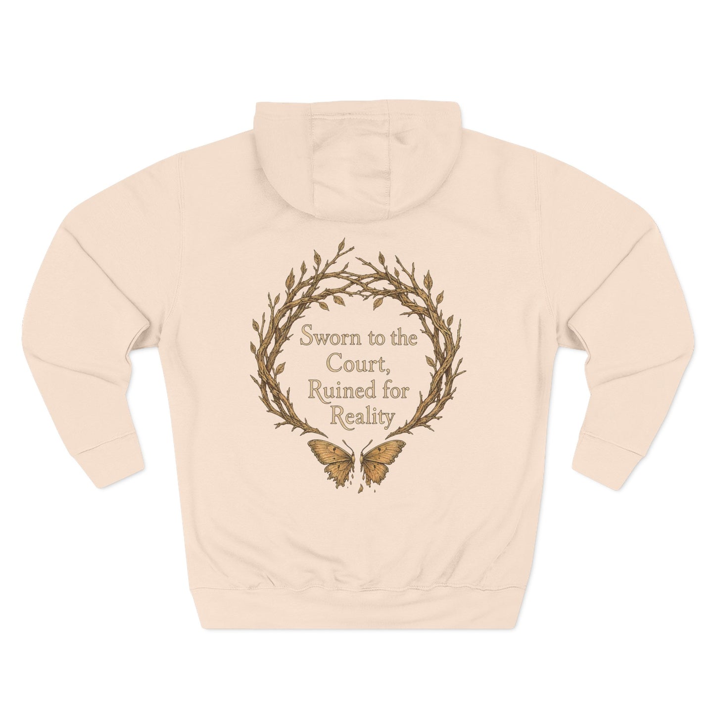 Copy of Sworn to the Court, Ruined for Reality Hoodie — Embroidered Fantasy Reader Pullover