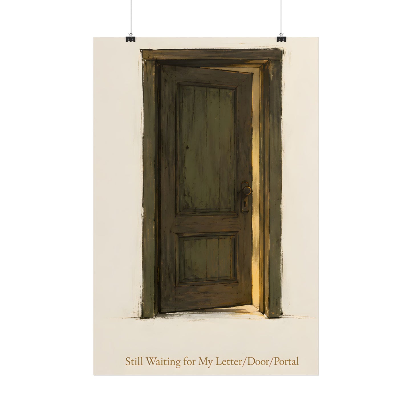 Still Waiting for My Letter/Door/Portal" Wall Art — Fantasy Reader Poster, Portal Fantasy Print
