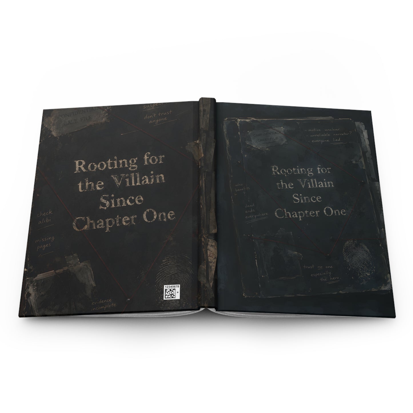 Rooting for the Villain Since Chapter One" Journal — Dark Academia Notebook for Readers & Writers