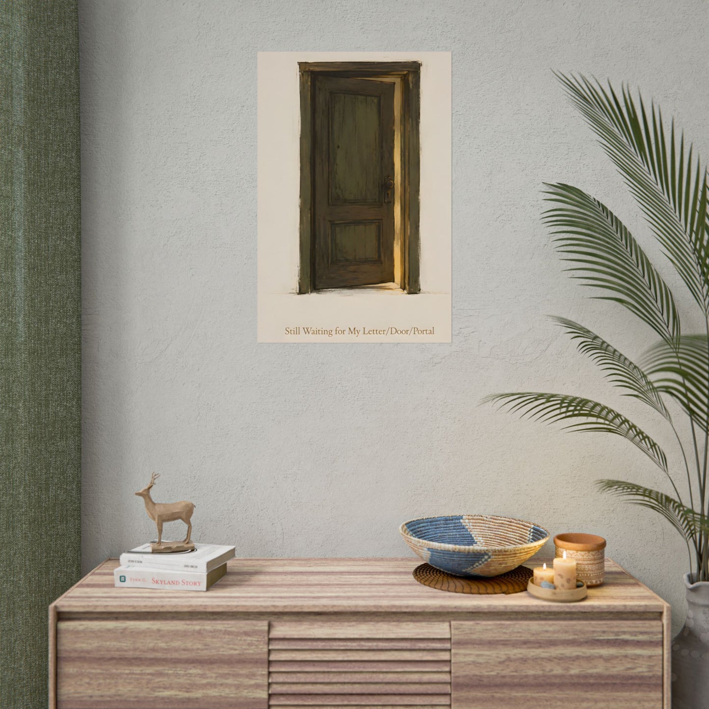 Still Waiting for My Letter/Door/Portal" Wall Art — Fantasy Reader Poster, Portal Fantasy Print