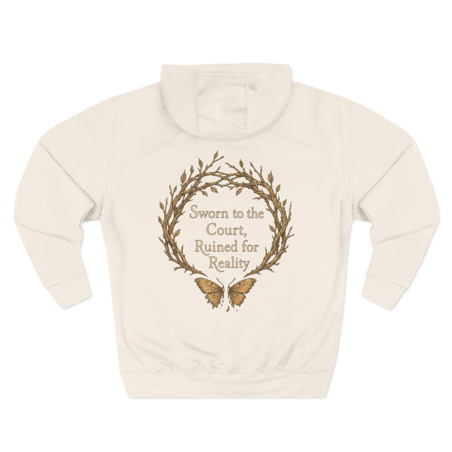Copy of Sworn to the Court, Ruined for Reality Hoodie — Embroidered Fantasy Reader Pullover