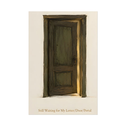 Still Waiting for My Letter/Door/Portal" Wall Art — Fantasy Reader Poster, Portal Fantasy Print