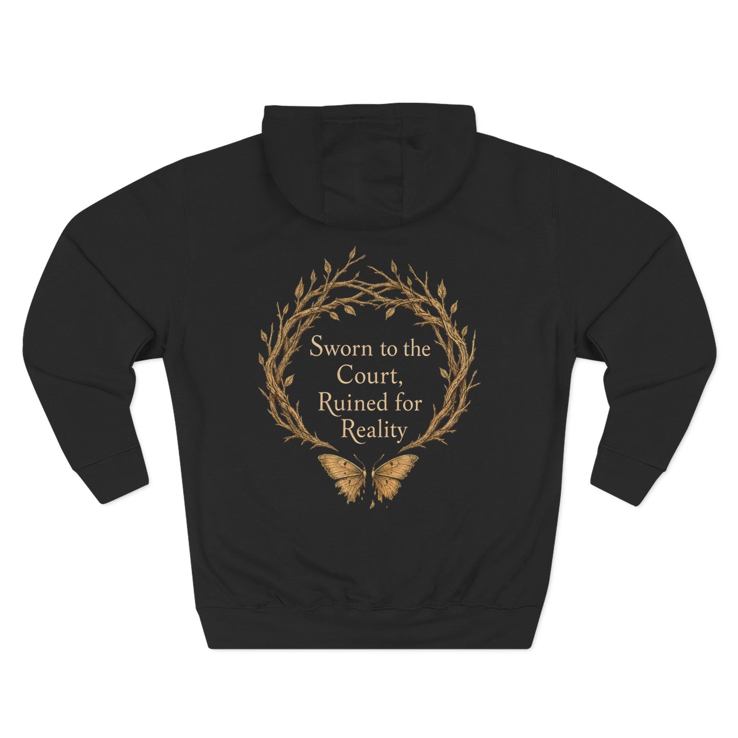 Copy of Sworn to the Court, Ruined for Reality Hoodie — Embroidered Fantasy Reader Pullover