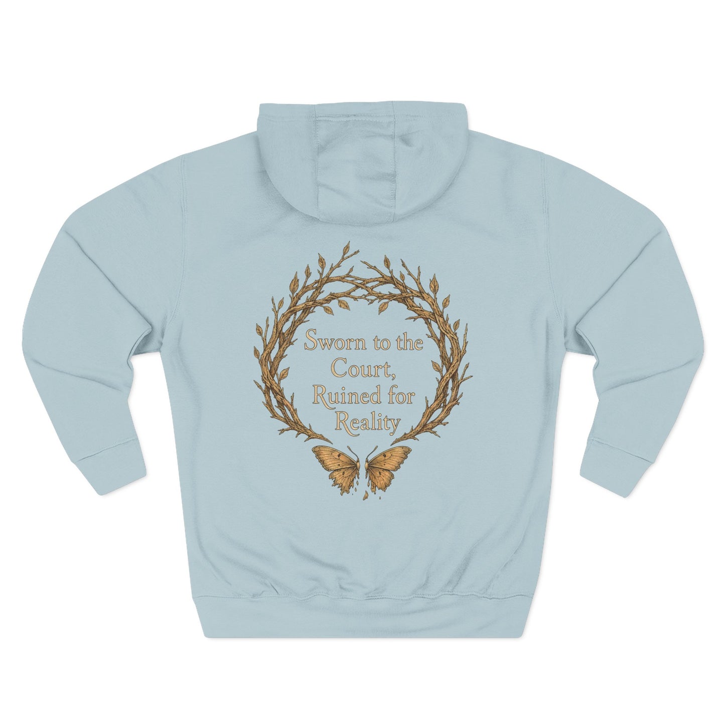 Copy of Sworn to the Court, Ruined for Reality Hoodie — Embroidered Fantasy Reader Pullover