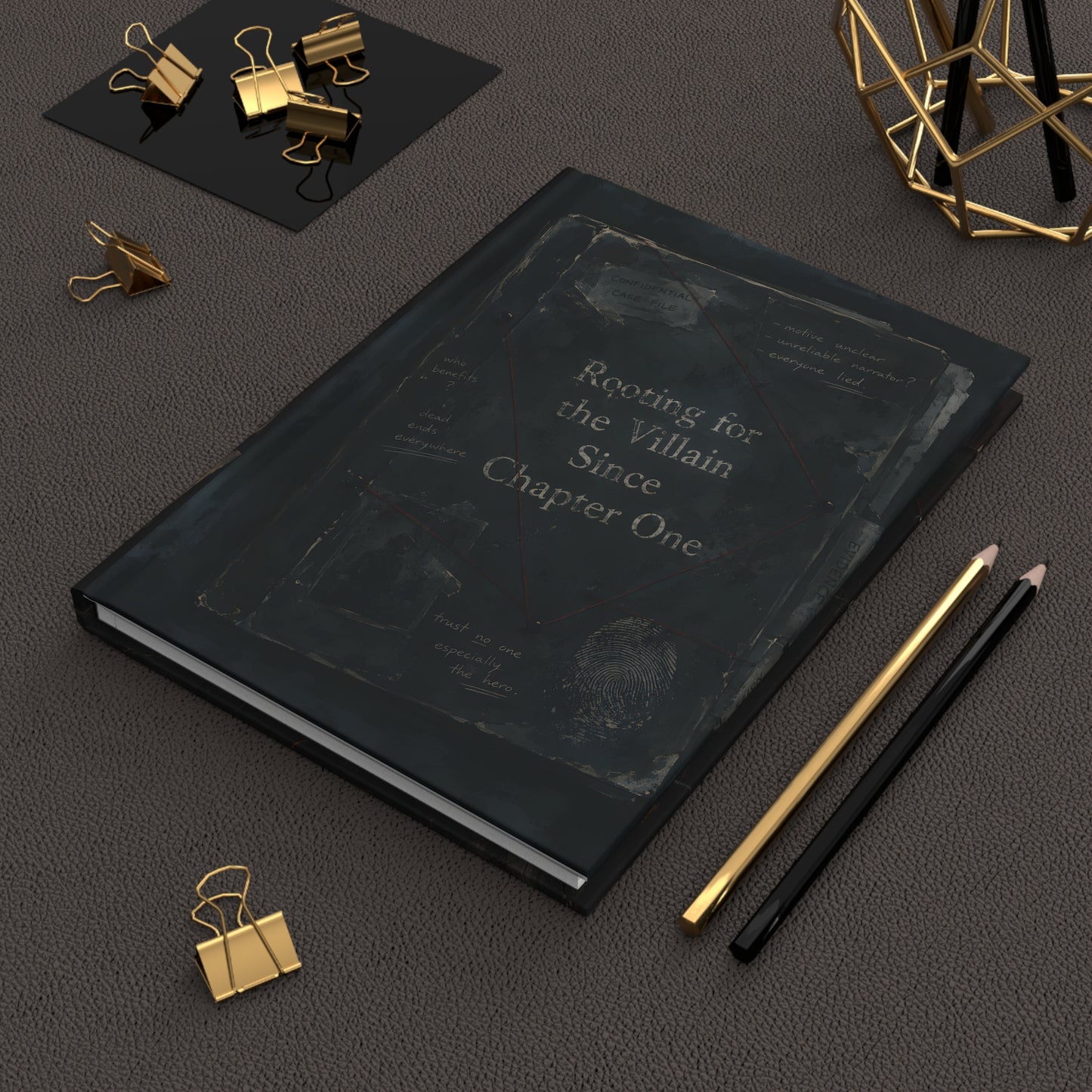 Rooting for the Villain Since Chapter One" Journal — Dark Academia Notebook for Readers & Writers