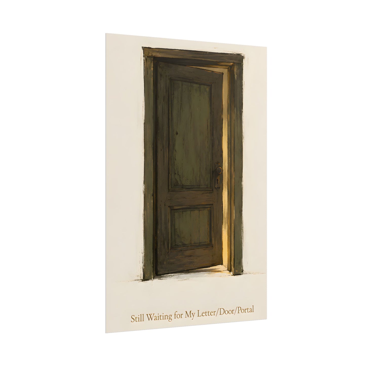 Still Waiting for My Letter/Door/Portal" Wall Art — Fantasy Reader Poster, Portal Fantasy Print